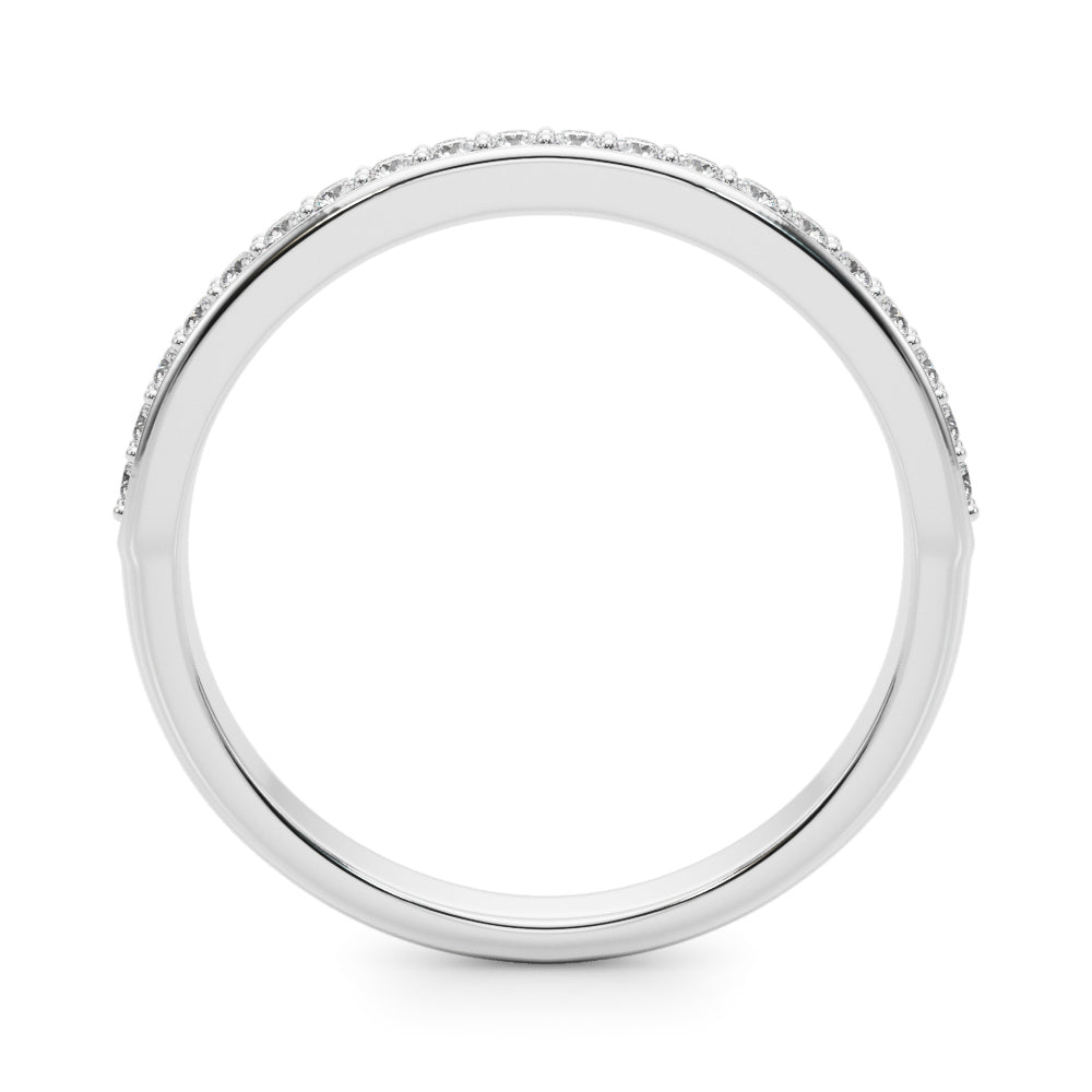 Halfway Channel Set Half Eternity Ring in Gold & Platinum