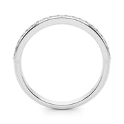 Halfway Channel Set Half Eternity Ring in Gold & Platinum