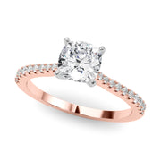 Opulent Remount Ring Round Diamond Engagement Ring in 10K/14K gold and platinum with certified lab-grown or natural diamonds