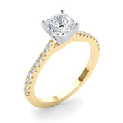 Opulent Remount Ring Round Diamond Engagement Ring in 10K/14K gold and platinum with certified lab-grown or natural diamonds