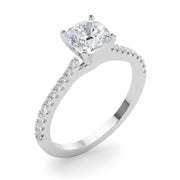 Opulent Remount Ring Round Diamond Engagement Ring in 10K/14K gold and platinum with certified lab-grown or natural diamonds