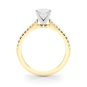 Opulent Remount Ring Round Diamond Engagement Ring in 10K/14K gold and platinum with certified lab-grown or natural diamonds