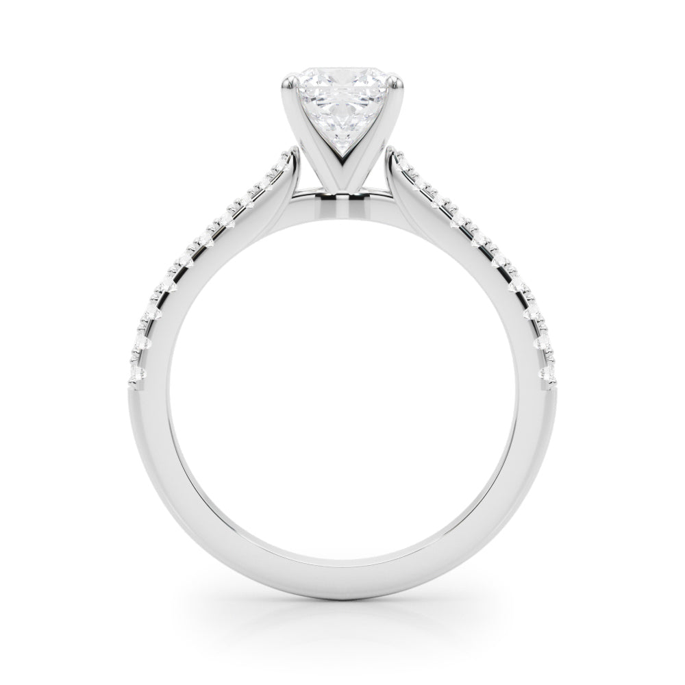 Opulent Remount Ring Round Diamond Engagement Ring in 10K/14K gold and platinum with certified lab-grown or natural diamonds