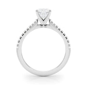 Opulent Remount Ring Round Diamond Engagement Ring in 10K/14K gold and platinum with certified lab-grown or natural diamonds