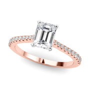 Opulent Remount Ring Round Diamond Engagement Ring in 10K/14K gold and platinum with certified lab-grown or natural diamonds