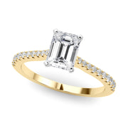 Opulent Remount Ring Round Diamond Engagement Ring in 10K/14K gold and platinum with certified lab-grown or natural diamonds