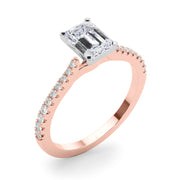 Opulent Remount Ring Round Diamond Engagement Ring in 10K/14K gold and platinum with certified lab-grown or natural diamonds