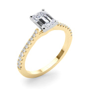 Opulent Remount Ring Round Diamond Engagement Ring in 10K/14K gold and platinum with certified lab-grown or natural diamonds