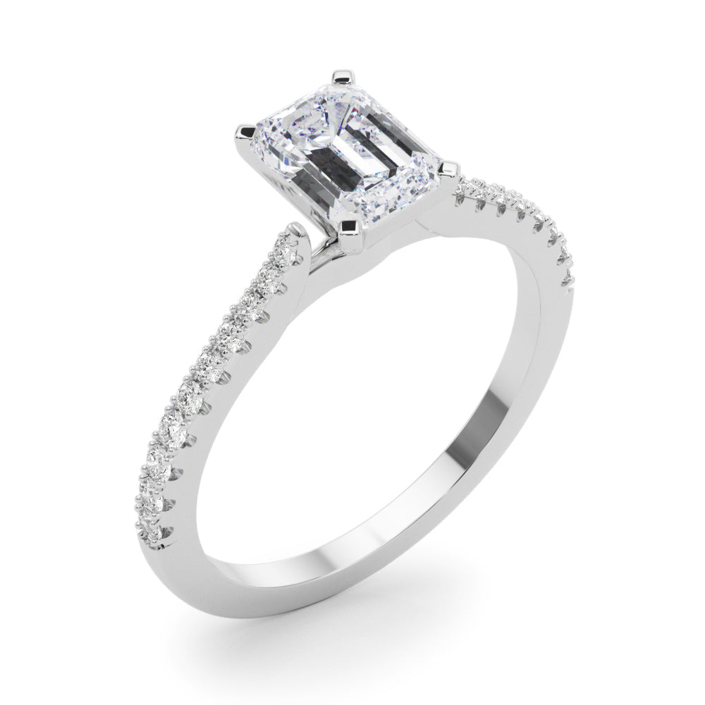 Opulent Remount Ring Round Diamond Engagement Ring in 10K/14K gold and platinum with certified lab-grown or natural diamonds