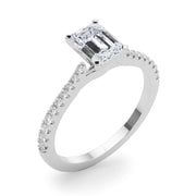 Opulent Remount Ring Round Diamond Engagement Ring in 10K/14K gold and platinum with certified lab-grown or natural diamonds