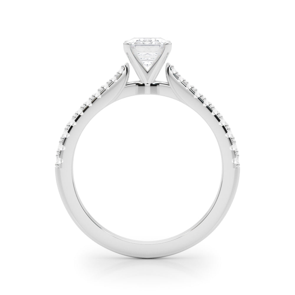 Opulent Remount Ring Round Diamond Engagement Ring in 10K/14K gold and platinum with certified lab-grown or natural diamonds