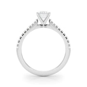 Opulent Remount Ring Round Diamond Engagement Ring in 10K/14K gold and platinum with certified lab-grown or natural diamonds