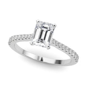 Opulent Remount Ring Round Diamond Engagement Ring in 10K/14K gold and platinum with certified lab-grown or natural diamonds
