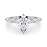 Opulent Remount Ring Round Diamond Engagement Ring in 10K/14K gold and platinum with certified lab-grown or natural diamonds