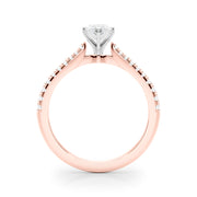 Opulent Remount Ring Round Diamond Engagement Ring in 10K/14K gold and platinum with certified lab-grown or natural diamonds