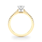 Opulent Remount Ring Round Diamond Engagement Ring in 10K/14K gold and platinum with certified lab-grown or natural diamonds