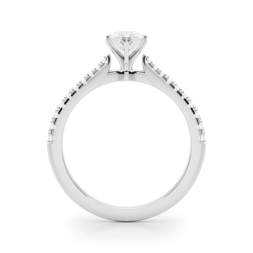Opulent Remount Ring Round Diamond Engagement Ring in 10K/14K gold and platinum with certified lab-grown or natural diamonds