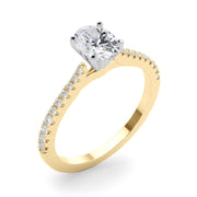 Opulent Remount Ring Round Diamond Engagement Ring in 10K/14K gold and platinum with certified lab-grown or natural diamonds
