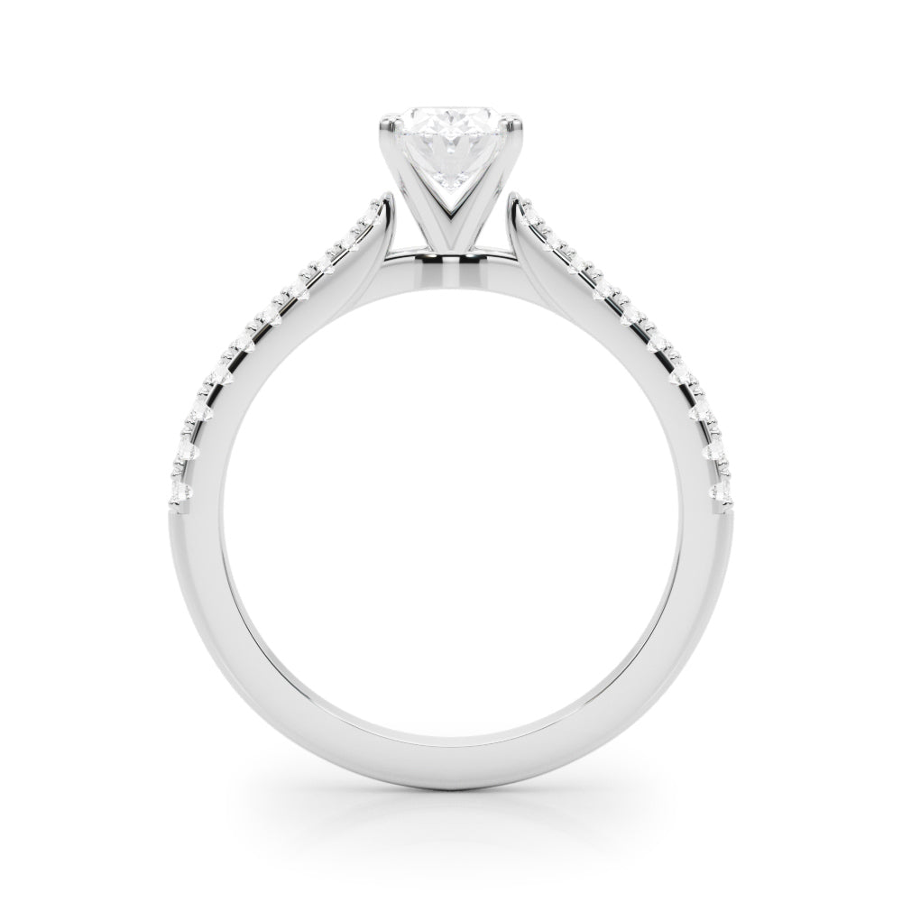 Opulent Remount Ring Round Diamond Engagement Ring in 10K/14K gold and platinum with certified lab-grown or natural diamonds
