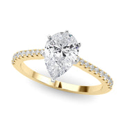 Opulent Remount Ring Round Diamond Engagement Ring in 10K/14K gold and platinum with certified lab-grown or natural diamonds