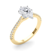 Opulent Remount Ring Round Diamond Engagement Ring in 10K/14K gold and platinum with certified lab-grown or natural diamonds