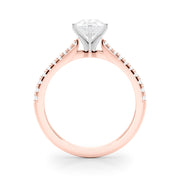 Opulent Remount Ring Round Diamond Engagement Ring in 10K/14K gold and platinum with certified lab-grown or natural diamonds