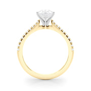 Opulent Remount Ring Round Diamond Engagement Ring in 10K/14K gold and platinum with certified lab-grown or natural diamonds
