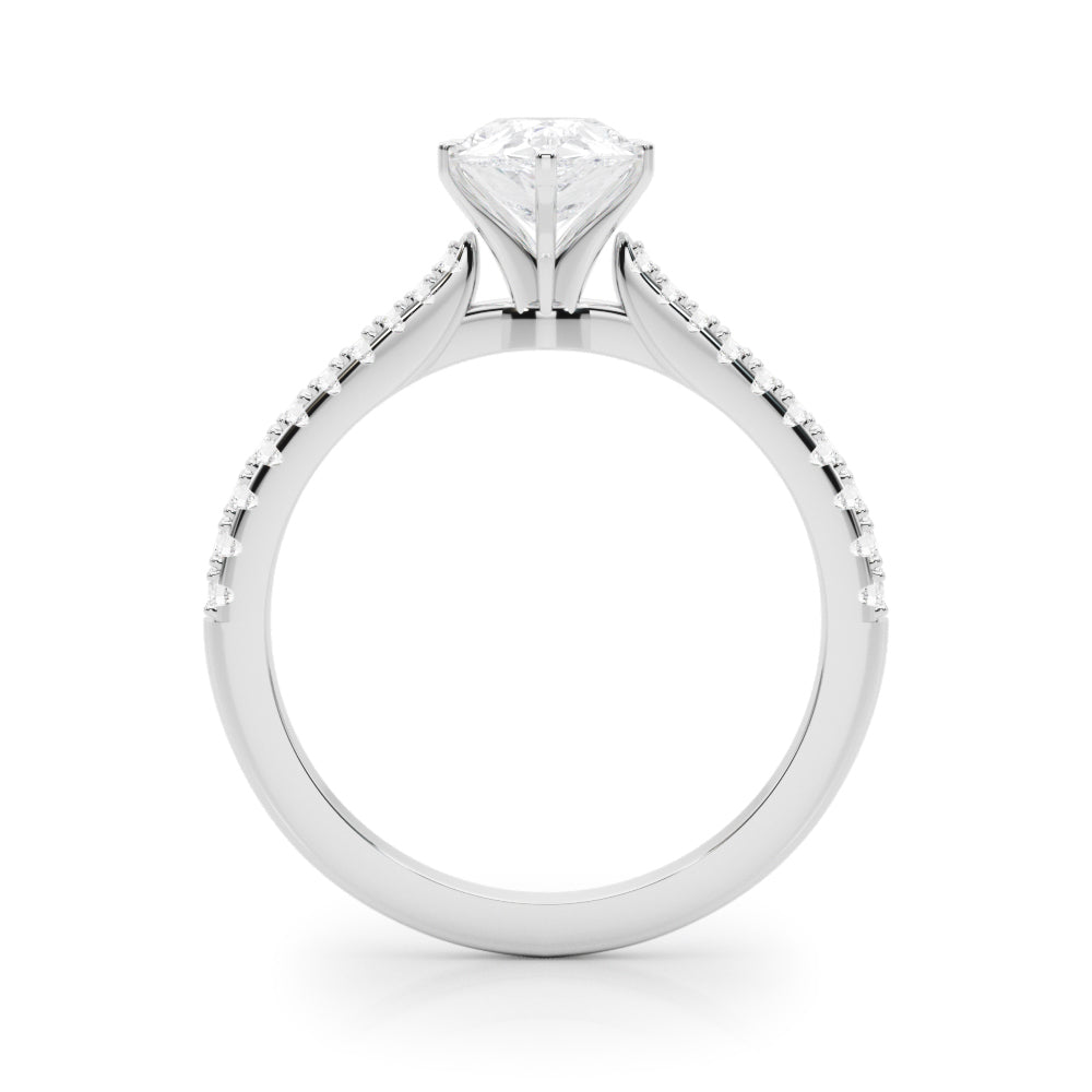 Opulent Remount Ring Round Diamond Engagement Ring in 10K/14K gold and platinum with certified lab-grown or natural diamonds
