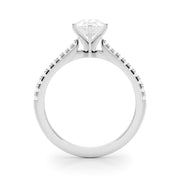 Opulent Remount Ring Round Diamond Engagement Ring in 10K/14K gold and platinum with certified lab-grown or natural diamonds