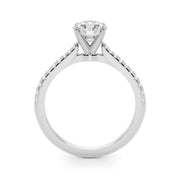 Opulent Remount Ring Round Diamond Engagement Ring in 10K/14K gold and platinum with certified lab-grown or natural diamonds