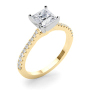 Opulent Remount Ring Round Diamond Engagement Ring in 10K/14K gold and platinum with certified lab-grown or natural diamonds