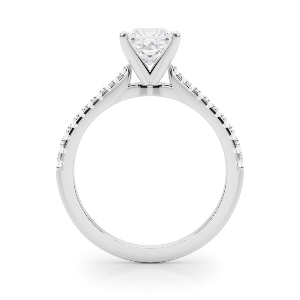 Opulent Remount Ring Round Diamond Engagement Ring in 10K/14K gold and platinum with certified lab-grown or natural diamonds