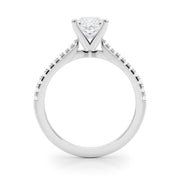 Opulent Remount Ring Round Diamond Engagement Ring in 10K/14K gold and platinum with certified lab-grown or natural diamonds