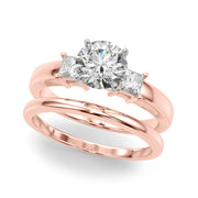 Elegant Remountring Princess Diamond Engagement Ring in 10K/14K gold and platinum with certified lab-grown or natural diamonds