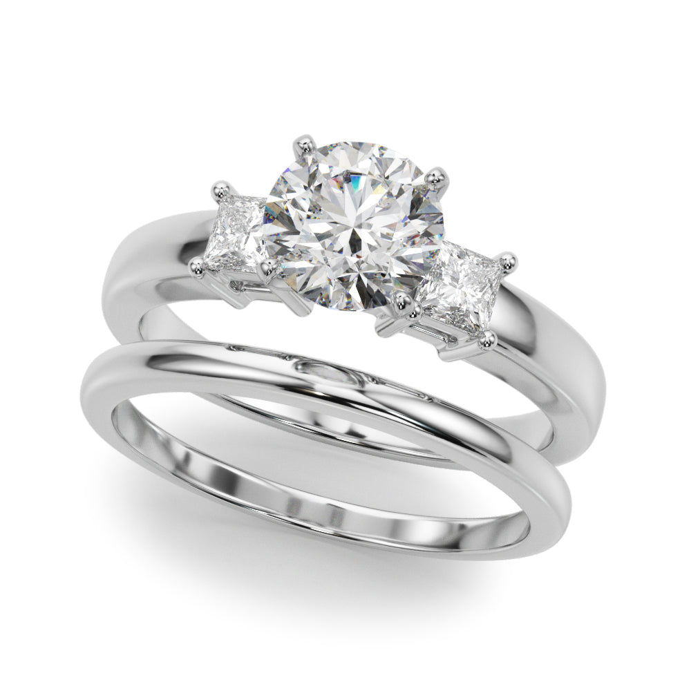 Elegant Remountring Princess Diamond Engagement Ring in 10K/14K gold and platinum with certified lab-grown or natural diamonds