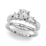 Elegant Remountring Princess Diamond Engagement Ring in 10K/14K gold and platinum with certified lab-grown or natural diamonds