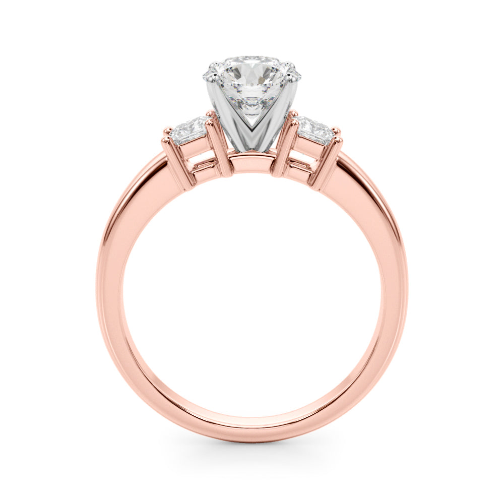 Elegant Remountring Princess Diamond Engagement Ring in 10K/14K gold and platinum with certified lab-grown or natural diamonds