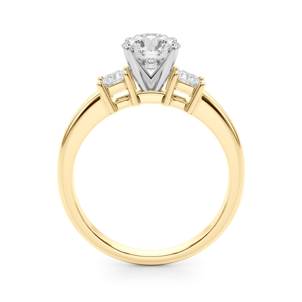 Elegant Remountring Princess Diamond Engagement Ring in 10K/14K gold and platinum with certified lab-grown or natural diamonds