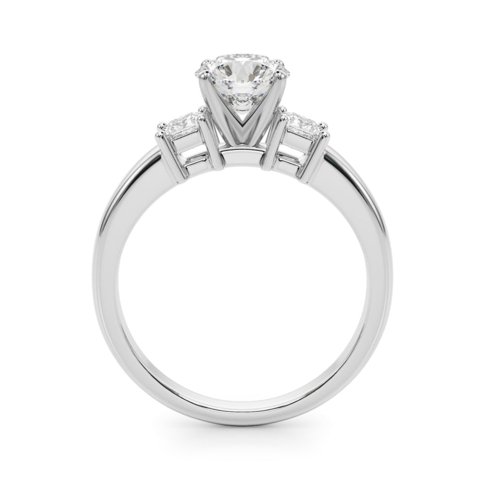 Elegant Remountring Princess Diamond Engagement Ring in 10K/14K gold and platinum with certified lab-grown or natural diamonds