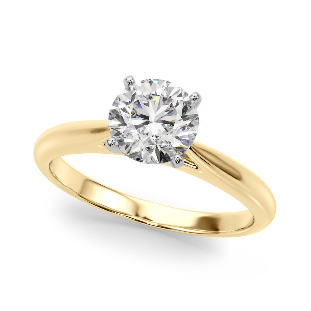 Eternal Remount Ring Round Diamond Engagement Ring in 10K/14K gold and platinum with certified lab-grown or natural diamonds