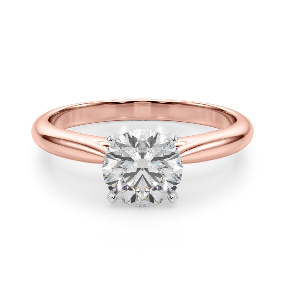 Eternal Remount Ring Round Diamond Engagement Ring in 10K/14K gold and platinum with certified lab-grown or natural diamonds