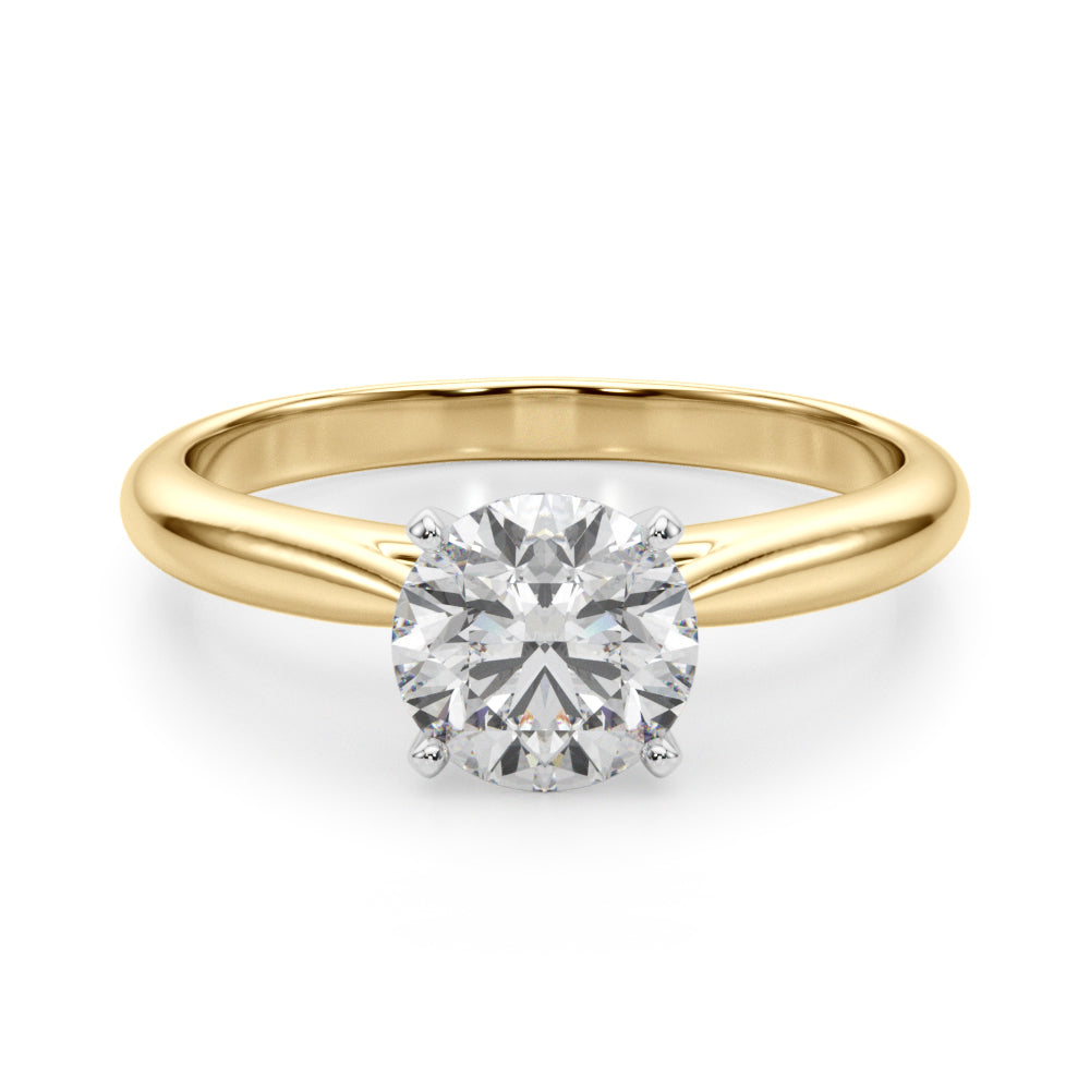 Eternal Remount Ring Round Diamond Engagement Ring in 10K/14K gold and platinum with certified lab-grown or natural diamonds
