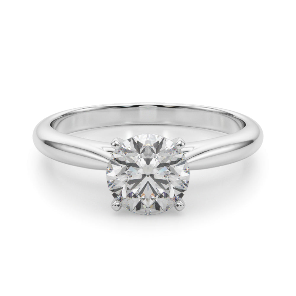 Eternal Remount Ring Round Diamond Engagement Ring in 10K/14K gold and platinum with certified lab-grown or natural diamonds