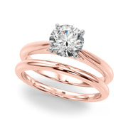 Eternal Remount Ring Round Diamond Engagement Ring in 10K/14K gold and platinum with certified lab-grown or natural diamonds