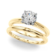 Eternal Remount Ring Round Diamond Engagement Ring in 10K/14K gold and platinum with certified lab-grown or natural diamonds