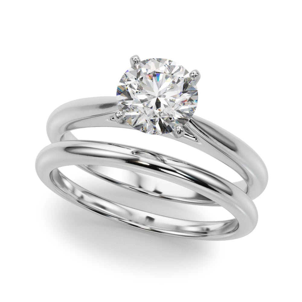 Eternal Remount Ring Round Diamond Engagement Ring in 10K/14K gold and platinum with certified lab-grown or natural diamonds
