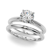 Eternal Remount Ring Round Diamond Engagement Ring in 10K/14K gold and platinum with certified lab-grown or natural diamonds