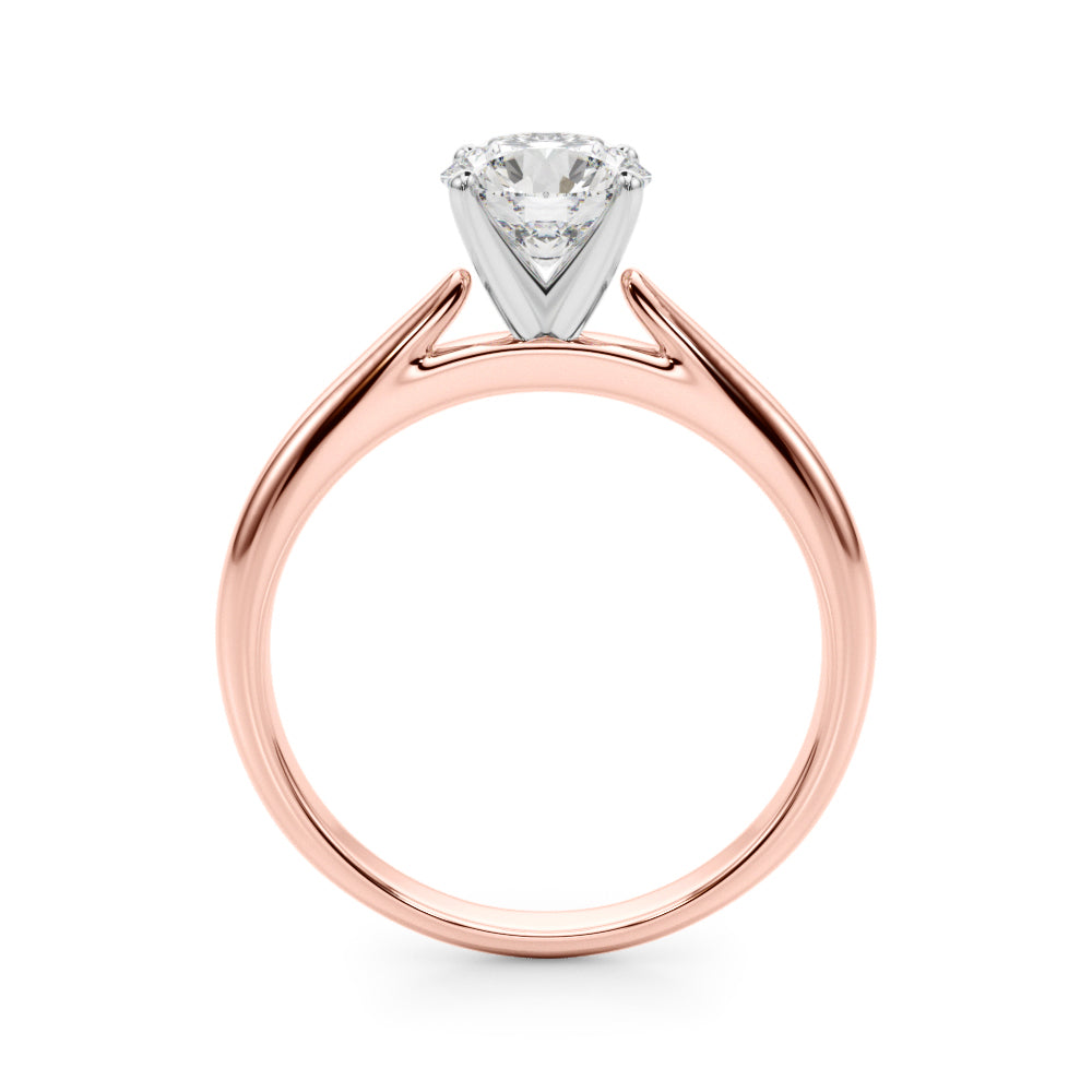 Eternal Remount Ring Round Diamond Engagement Ring in 10K/14K gold and platinum with certified lab-grown or natural diamonds