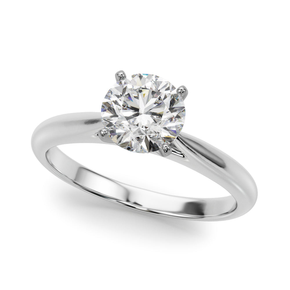 Eternal Remount Ring Round Diamond Engagement Ring in 10K/14K gold and platinum with certified lab-grown or natural diamonds