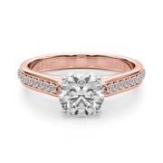 Brilliant Remount Ring Round Diamond Engagement Ring in 10K/14K gold and platinum with certified lab-grown or natural diamonds